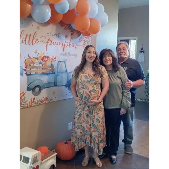 Rachel Pally Crepe Joline Orange floral Maternity Dress Size S - Picture 12 of 13